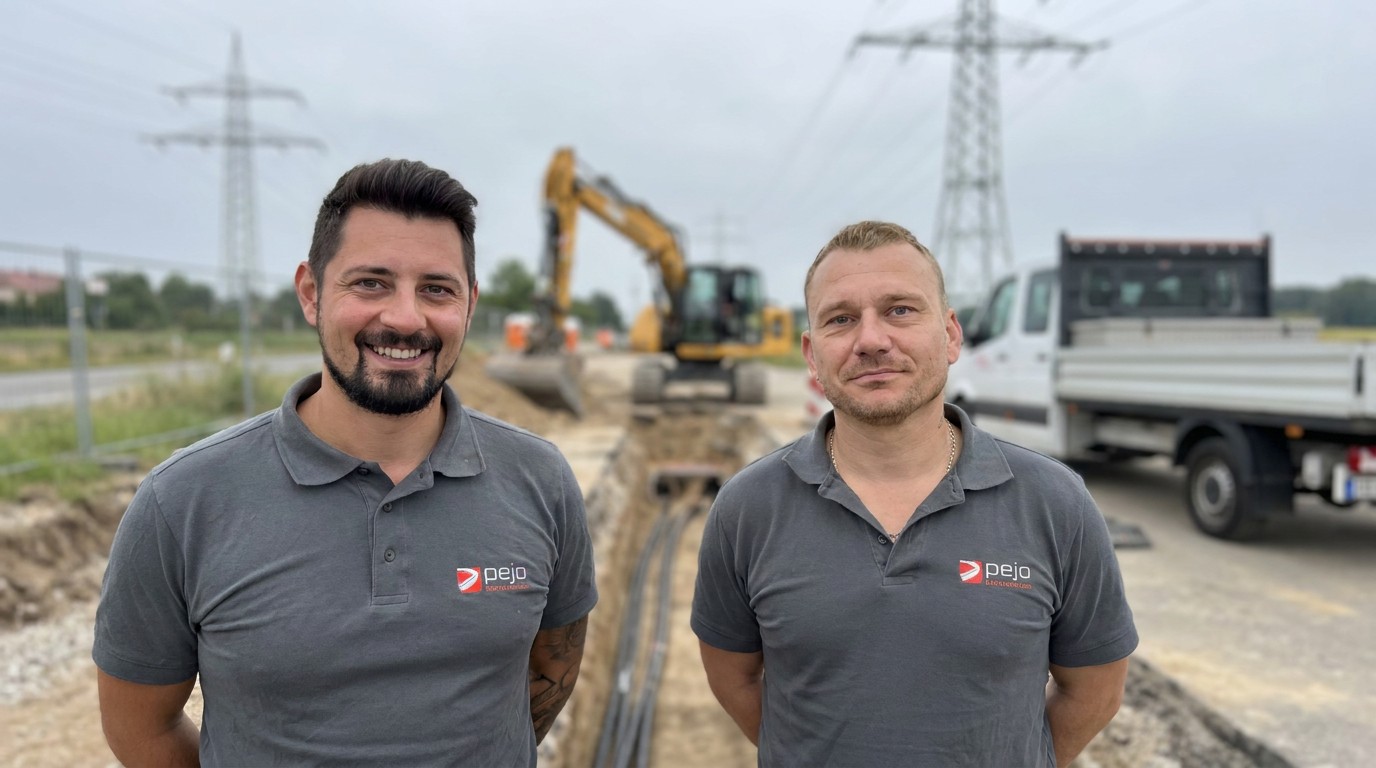 Deniz Reiter und Stephan Höhn, Betriebsleitung der Pejo Elektrotechnik GmbH